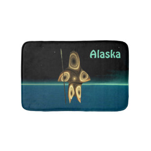 Alfombrilla De Baño Cazador inuit fractal - Alaska