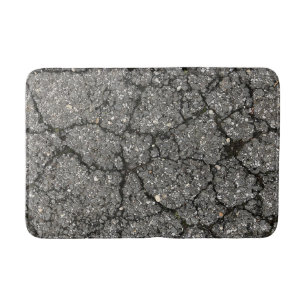 Alfombrilla De Baño Cemento de esparcimiento de la calle Asfalto Negra