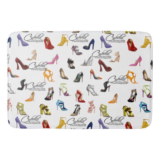 Alfombrilla De Baño Cenicienta Cita Tapones de zapatos (Anverso)