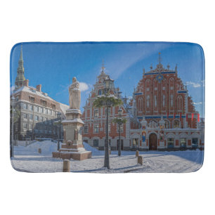 Alfombrilla De Baño Centro histórico de Riga, Letonia