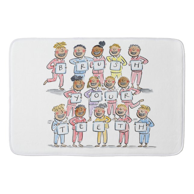 Alfombrilla De Baño Cepíllate los dientes (Anverso)