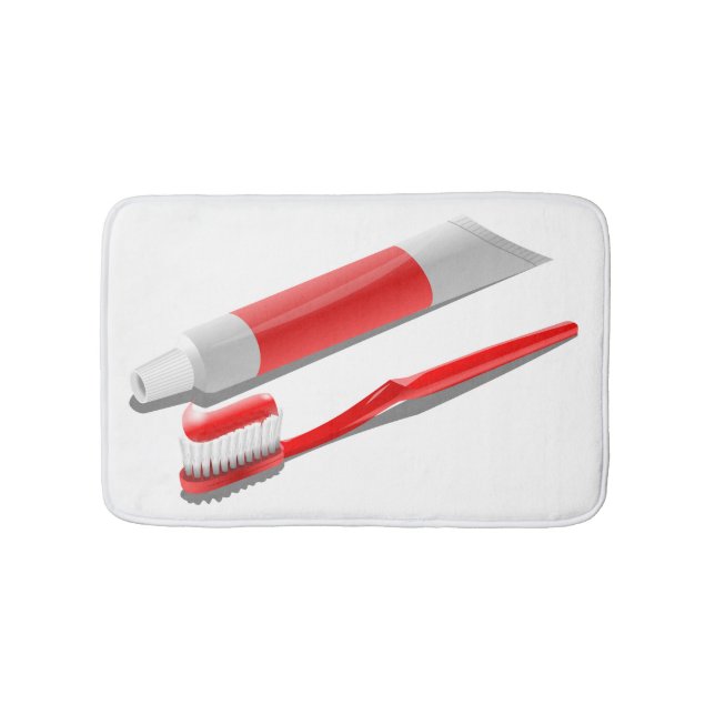 Alfombrilla De Baño Cepillo De Dientes Y Pasta De Dientes (Anverso)