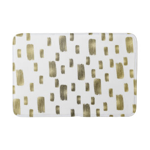 Alfombrilla De Baño Cepillo de pintura moderno dorado cobre bronce bri