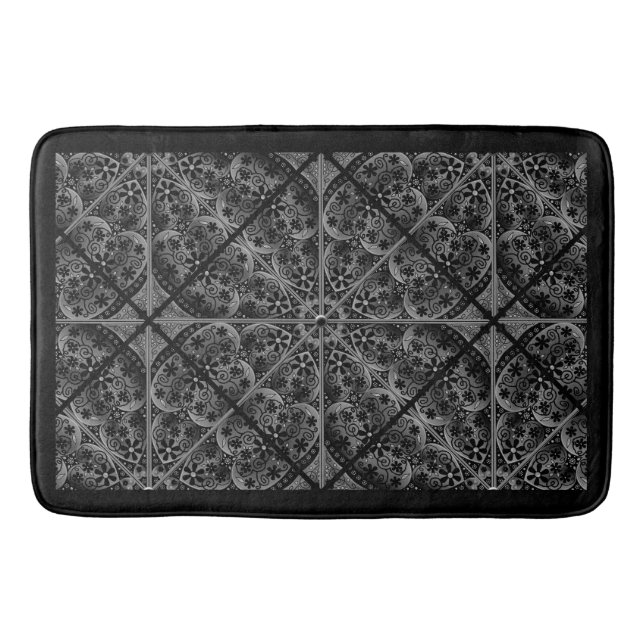 Alfombrilla De Baño Ceramic Lace Black (Anverso)