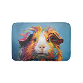 Alfombrilla De Baño Cerdo de Guinea vibrante