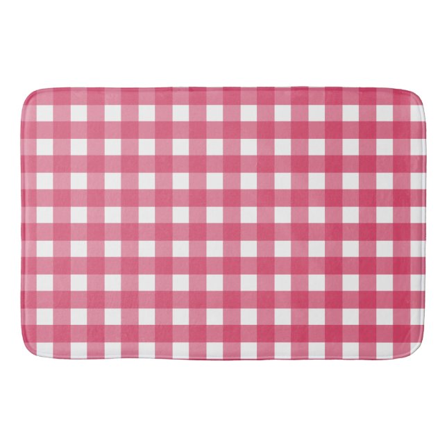 Alfombrilla De Baño Cerise gingham (Anverso)