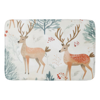 Alfombrilla De Baño Cerveza De Agua De Woodland En Navidades De Winter
