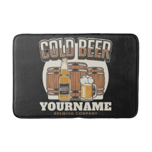 Alfombrilla De Baño Cerveza Fría personalizada Fábrica de Barril de 