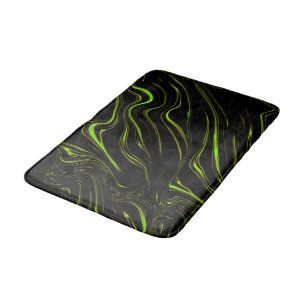 Alfombrilla De Baño Césped dorado, rastros largos de color verde ondul