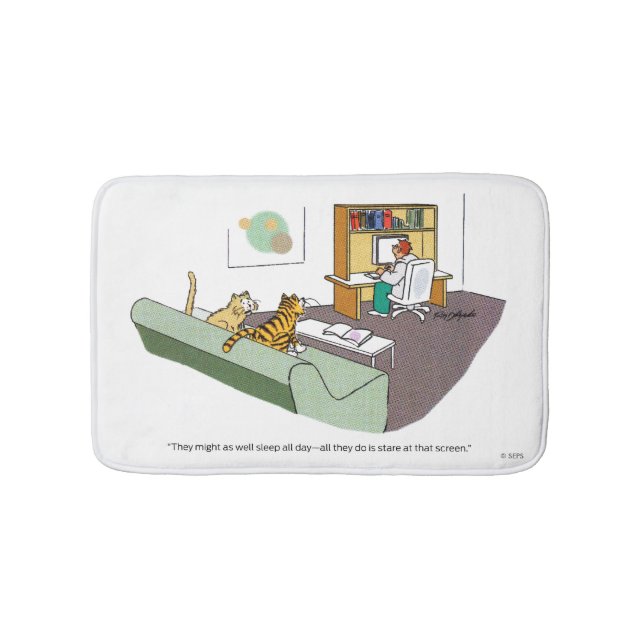 Alfombrilla De Baño Charla de gato (Anverso)