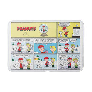 Alfombrilla De Baño Charlie Brown   Bola de cristal con nieve