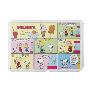 Alfombrilla De Baño Charlie Brown, Snoopy y Sally Helado
