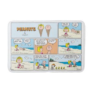 Alfombrilla De Baño Charlie Brown Y Helados De Sally En La Playa