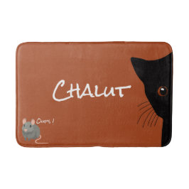 Alfombrilla De Baño chat noir et souris