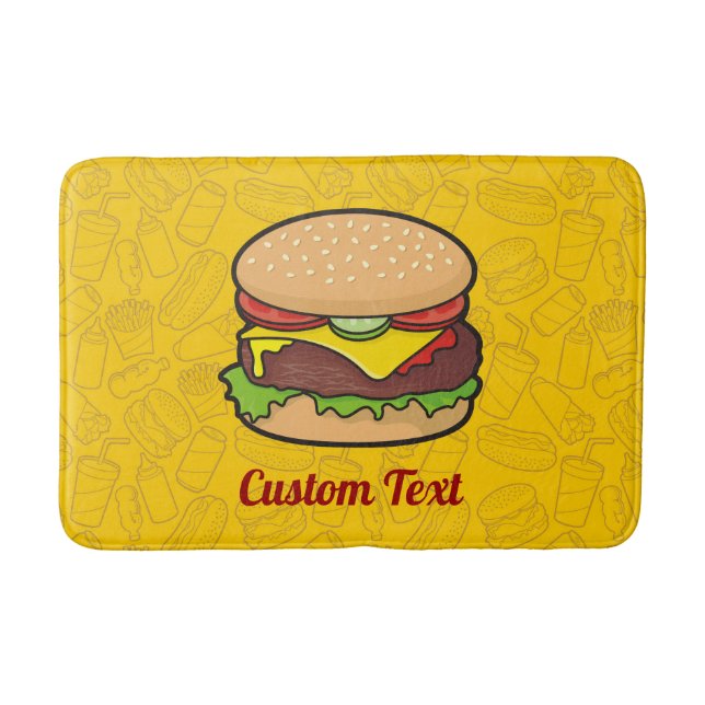 Alfombrilla De Baño Cheeseburger Bathroom Mat (Anverso)