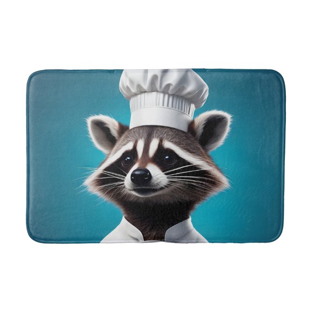 Alfombrilla De Baño Chef Raccoon (Anverso)