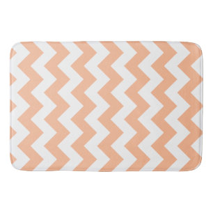 Alfombrilla De Baño Chevron, Naranja de Peachy moderno