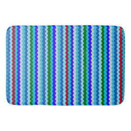 Alfombrilla De Baño Chevron zigzag Pattern Sea Glass Bath Mat
