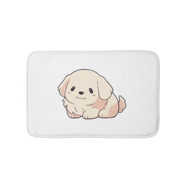 Alfombrilla De Baño Chibi Golden Retriever Puppy (Anverso)