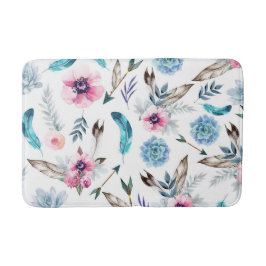 Alfombrilla De Baño Chic Bohémien Floral Chica Boho