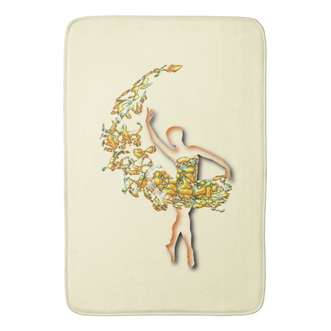 Alfombrilla De Baño Chica bailarina de ballet Ballerina Bath Mat (Frente vertical)