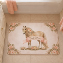 Chica Caballo Floral Melocotón Personalizado Shabb