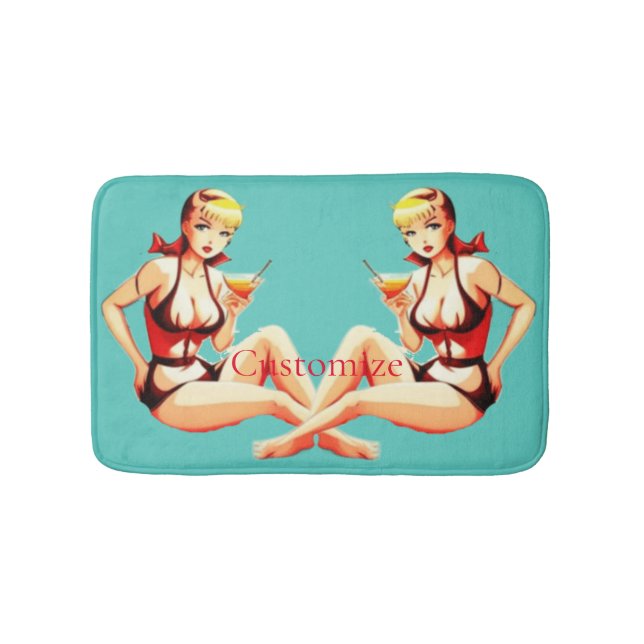 Alfombrilla De Baño Chica de Bikini Thunder_Cove (Anverso)