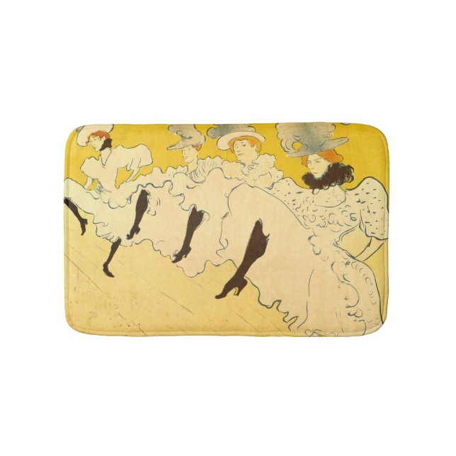 Alfombrilla De Baño Chica de danza amarilla Toulouse Lautrec Poster (Anverso)