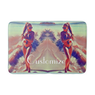 Alfombrilla De Baño Chica de playa Thunder_Cove