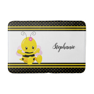 Alfombrilla De Baño Chica dulce de la abeja del bebé