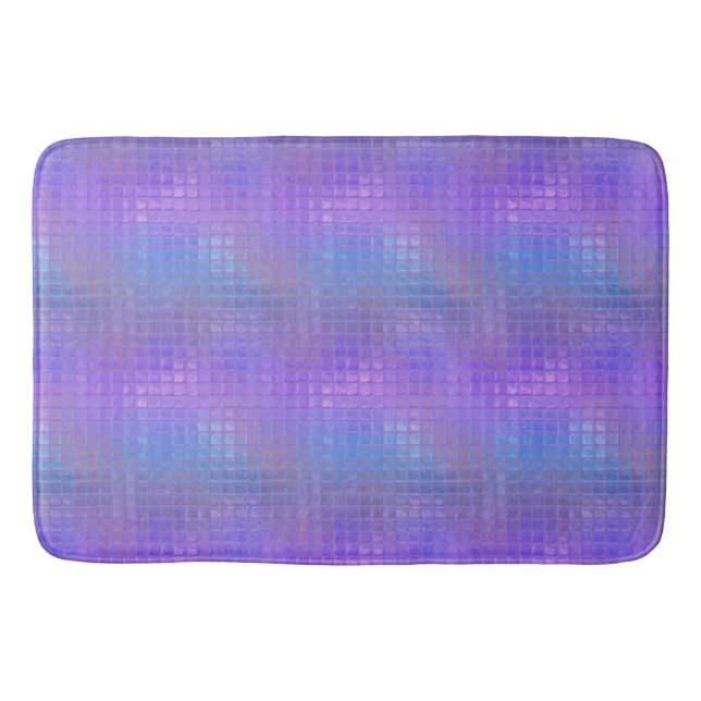 Alfombrilla De Baño Chica Glamour Preciosa Purpura Irisada Brillante (Anverso)
