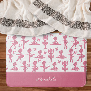 Alfombrilla De Baño Chica Purpurina Rosa Ballerina Pattern Baño