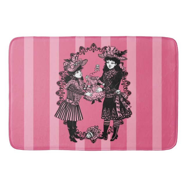 Alfombrilla De Baño Chicas Behead Doll Pink Stripe (Anverso)
