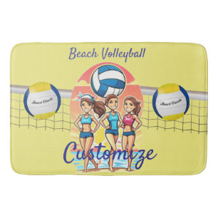 Alfombrilla De Baño Chicas de voleibol de playa Thunder_Cove
