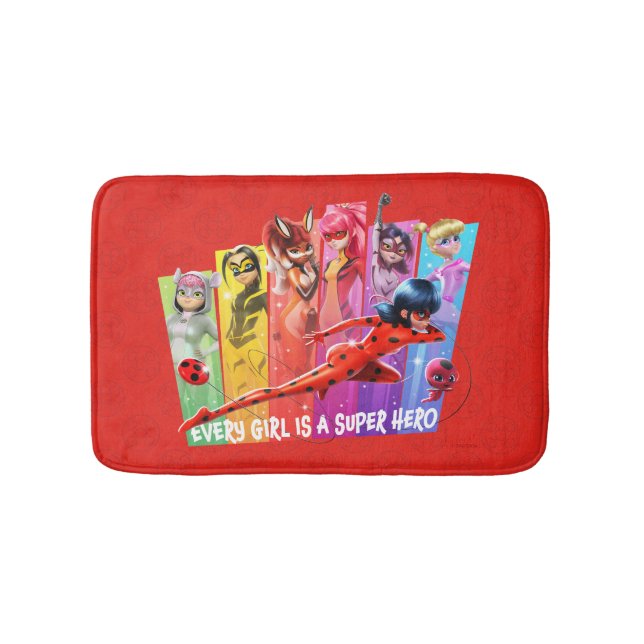 Alfombrilla De Baño Chicas milagrosos | Todos los Chicas son superhéro (Anverso)