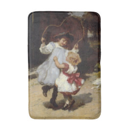 Alfombrilla De Baño Chicas saltando con una pista que salta