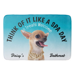 Alfombrilla De Baño Chihuahua Personalizada Perro Lover Bath Mat