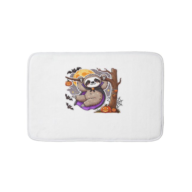 Alfombrilla De Baño Chill Thrills Halloween Sloth T-Shirt sobredimensi (Anverso)
