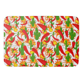 Alfombrilla De Baño Chillies and Flames mexicanos