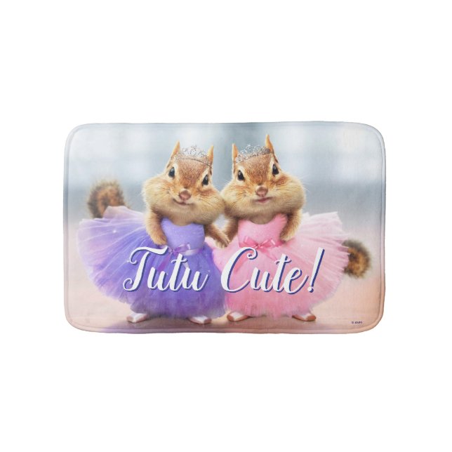 Alfombrilla De Baño Chipmunk Ballerina Duo (Anverso)