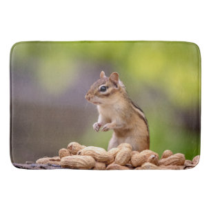 Alfombrilla De Baño Chipmunk con cacahuetes
