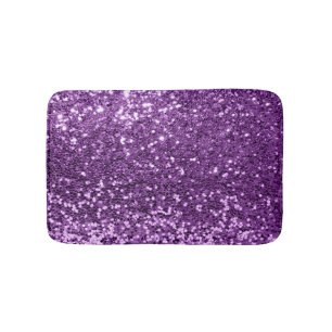 Alfombrilla De Baño Chispa de Ametist Magenta, Purpurina púrpura ultr