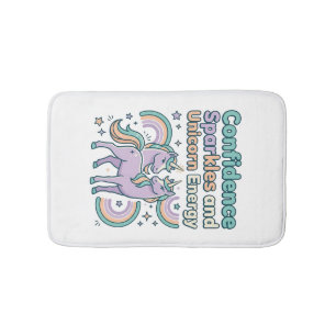 Alfombrilla De Baño Chispas de confianza de unicornio y diseño de cami