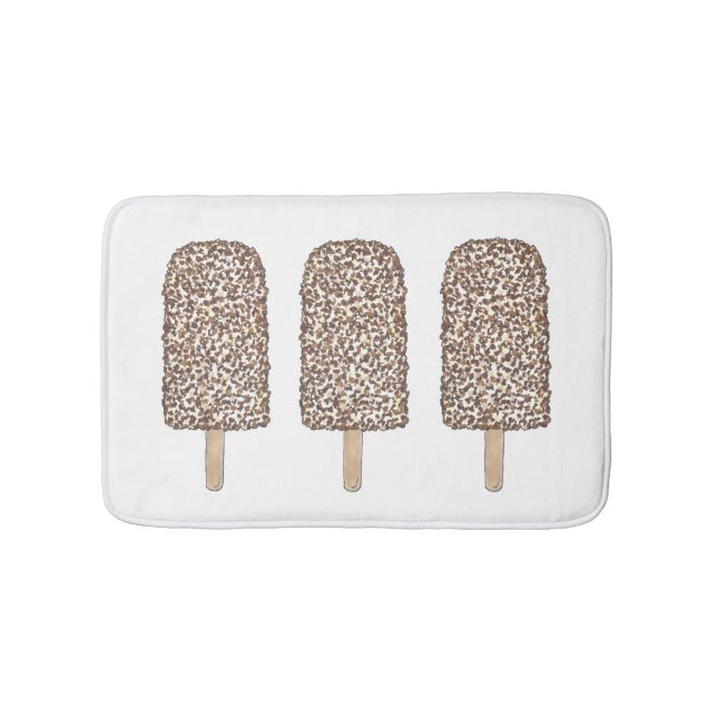 Alfombrilla De Baño Chocolate Eclair Ice Cream Pop Popsicle Foodie (Anverso)