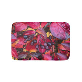 Alfombrilla De Baño Chokecherries de otoño - Pequeña Mat de baño