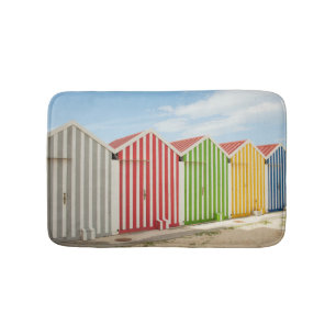 Alfombrilla De Baño Chozas coloridas en la playa