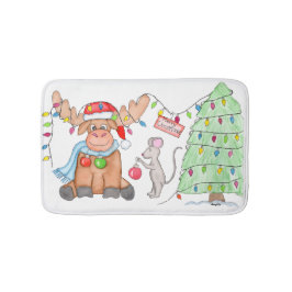 Alfombrilla De Baño Christmas - Merry Christ-Moose!
