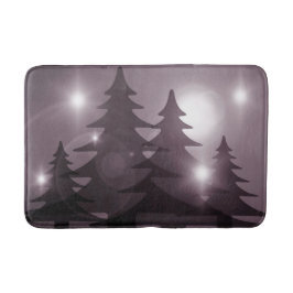 Alfombrilla De Baño Christmas Party Pink Trees Holiday Winter Elegant