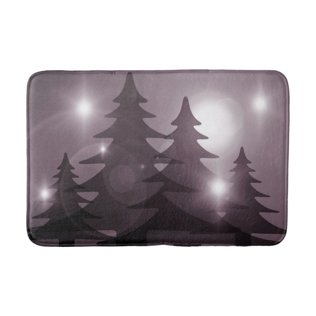 Alfombrilla De Baño Christmas Party Pink Trees Holiday Winter Elegant (Anverso)