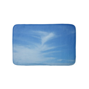 Alfombrilla De Baño Cielo azul con nubes blancas resumen foto natural
